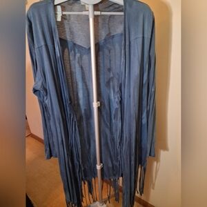 Boho Fringed Duster Cardigan